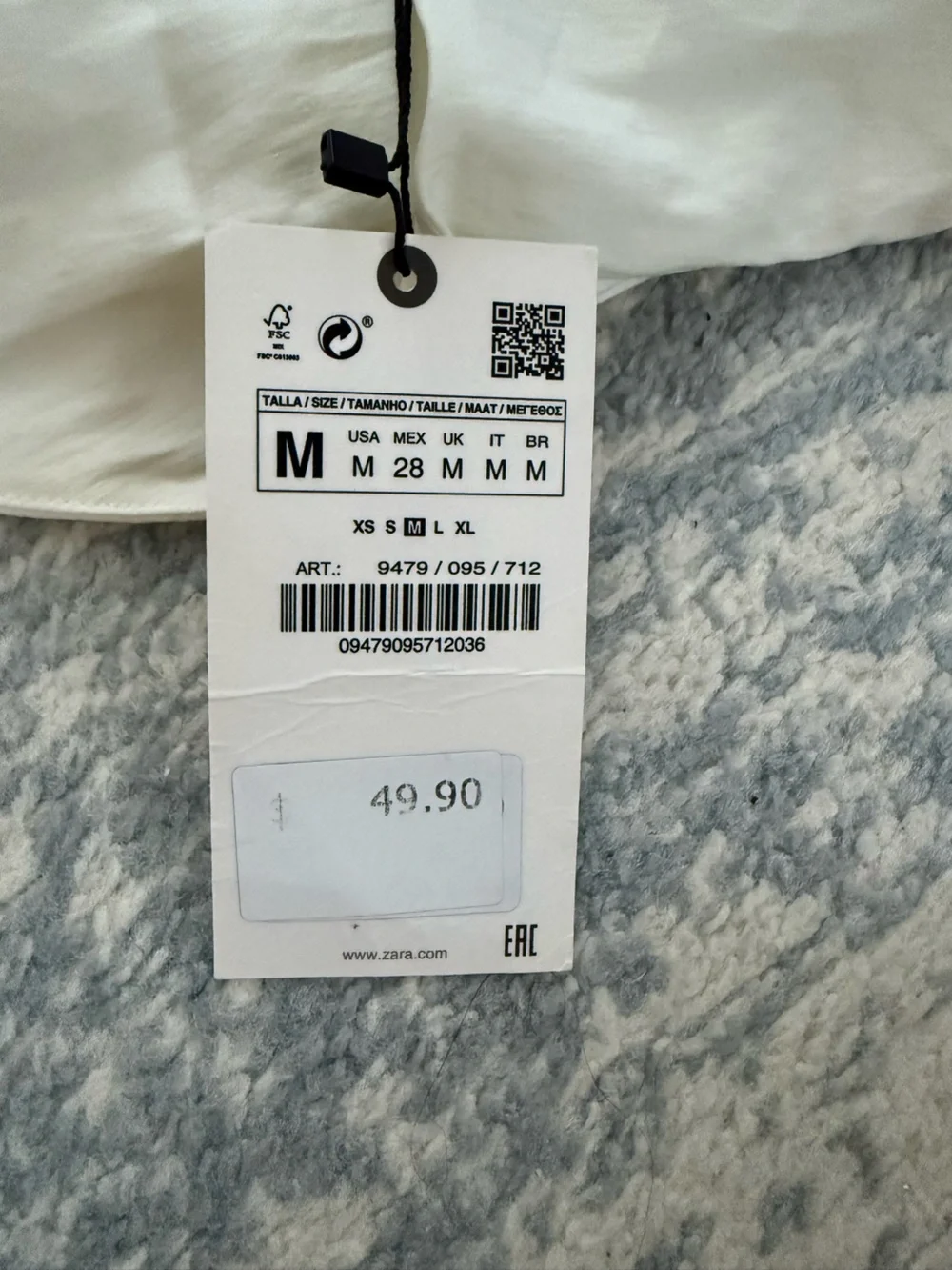 Zara Ivory Draped Linen Blend Mini Dress - Picture 8 of 8